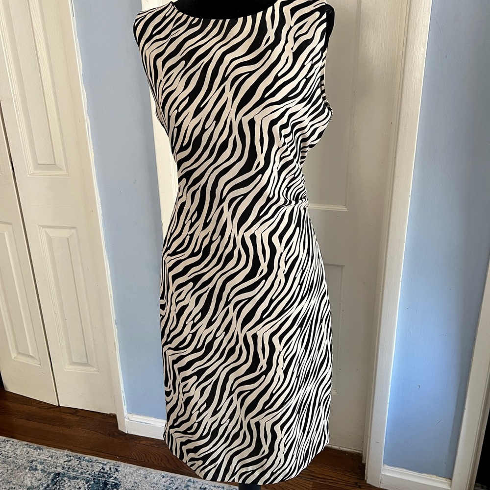 Animal stripe Sheath Dress David Warren
